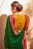 Green silk saree with blouse 15081