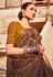 Brown silk saree with blouse 15085