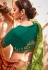 Light green silk saree with blouse 15087