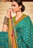 Turquoise silk festival wear saree 15088