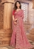 Pink net festival wear saree 1605