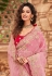 Pink net festival wear saree 1609