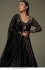 Bollywood Model Black georgette wedding gown