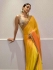 Bollywood Kiara Advani Inspired Yellow orange shaded georgette saree