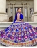 Bollywood Model Royal Blue banarasi silk lehenga