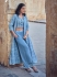 Blue crop top shrug palazzo dress 11005