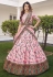 Pink silk circular lehenga choli 1912