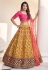 Mustard art silk circular lehenga choli 1915