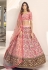 Pink art silk circular lehenga choli 1916