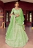 Light green organza embroidered work lehenga choli 7118