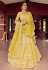 Mustard organza embroidered work lehenga choli 7120