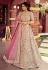 Peach raw silk embroidered work lehenga choli 7121