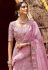 Pink satin embroidered work lehenga choli 7126