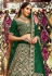 Green raw silk embroidered work lehenga choli 7136