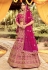 Magenta raw silk bridal lehenga choli 7139