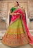 Light green banarasi silk a line lehenga choli 1202