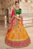 Yellow banarasi silk a line lehenga choli 1204