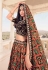 Orange rayon circular lehenga choli 103