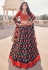 Navy blue rayon circular lehenga choli 105