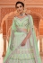 Pista green organza a line lehenga choli 8511