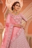 Pink georgette a line lehenga choli 8513