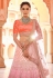 Orange velvet a line lehenga choli 8516