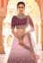 Purple velvet a line lehenga choli 8517