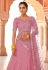 Pink art silk a line lehenga choli 8523