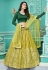 Green georgette circular lehenga choli 1905