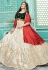 Off white georgette circular lehenga choli 1906