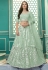 Pista green georgette circular lehenga choli 1904