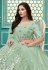 Pista green georgette circular lehenga choli 1904