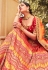 Orange silk circular lehenga choli 5004