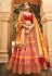 Orange silk circular lehenga choli 5004