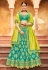 Sea green silk circular lehenga choli 5006