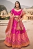 Magenta silk circular lehenga choli 5011