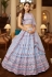 Sky blue georgette circular lehenga choli 1933