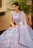 Sky blue georgette circular lehenga choli 1933