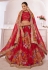 Red georgette floral lehenga choli 6007