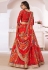 Red georgette floral lehenga choli 6001