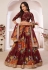 Maroon georgette circular lehenga choli 6002