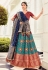 Sky blue banarasi a line lehenga choli 4278