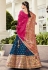 Navy blue banarasi a line lehenga choli 4273