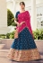 Navy blue banarasi a line lehenga choli 4273