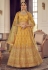 Yellow organza a line lehenga choli 9402