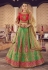 Light green jacquard silk a line lehenga choli 9405