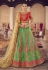 Light green jacquard silk a line lehenga choli 9405