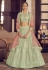 Pista green crepe a line lehenga choli 9406