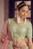 Pista green crepe a line lehenga choli 9406