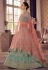 Sea green organza a line lehenga choli 9408